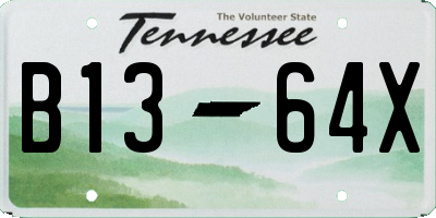TN license plate B1364X