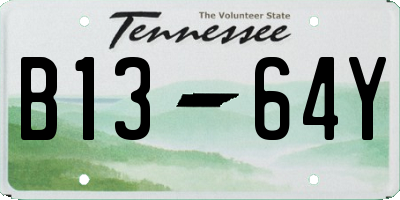 TN license plate B1364Y