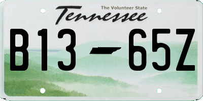 TN license plate B1365Z