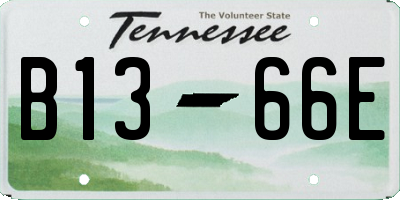TN license plate B1366E