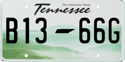 TN license plate B1366G