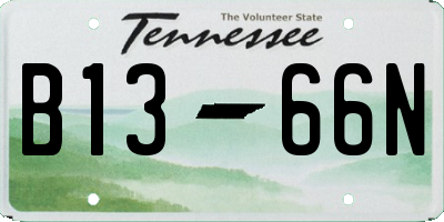 TN license plate B1366N