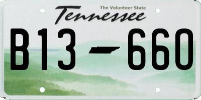 TN license plate B1366O