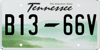 TN license plate B1366V