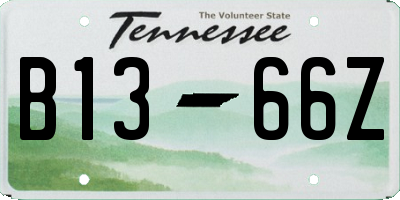 TN license plate B1366Z