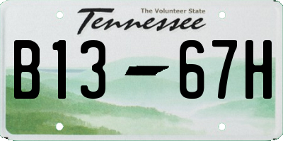 TN license plate B1367H