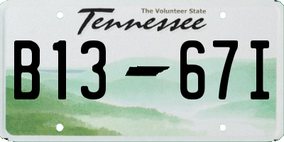 TN license plate B1367I