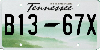 TN license plate B1367X