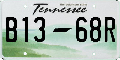 TN license plate B1368R