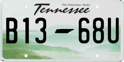 TN license plate B1368U