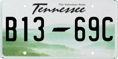 TN license plate B1369C