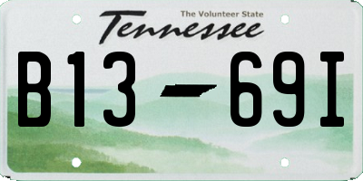 TN license plate B1369I