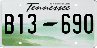 TN license plate B1369O