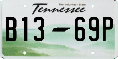 TN license plate B1369P