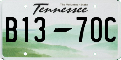 TN license plate B1370C