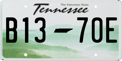 TN license plate B1370E