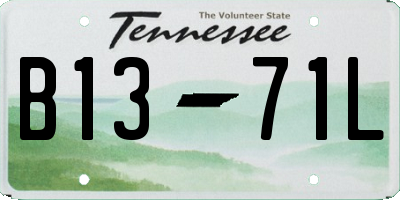 TN license plate B1371L