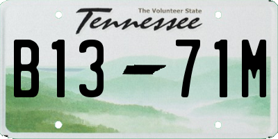 TN license plate B1371M