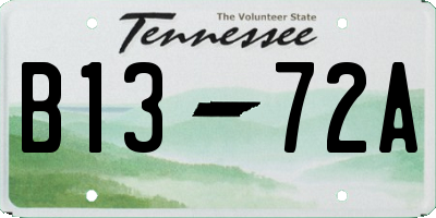 TN license plate B1372A