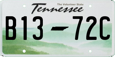 TN license plate B1372C