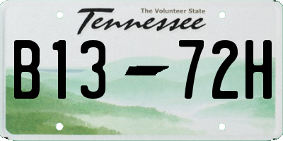 TN license plate B1372H