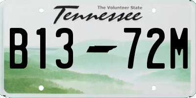 TN license plate B1372M