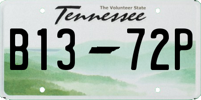 TN license plate B1372P