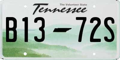 TN license plate B1372S