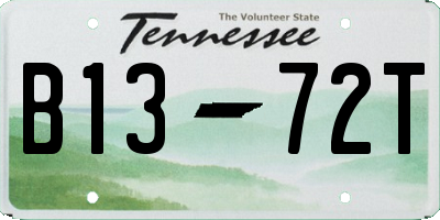 TN license plate B1372T