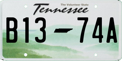 TN license plate B1374A