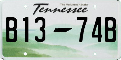 TN license plate B1374B