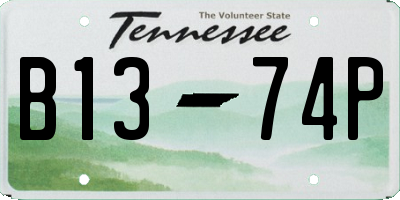 TN license plate B1374P