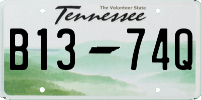 TN license plate B1374Q