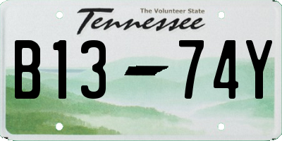 TN license plate B1374Y