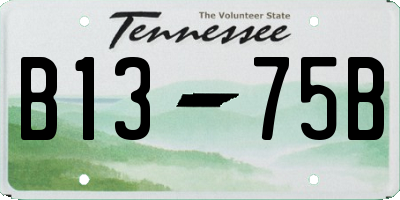 TN license plate B1375B