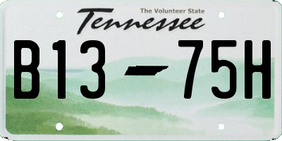 TN license plate B1375H