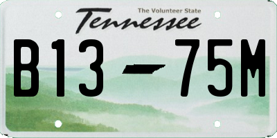 TN license plate B1375M