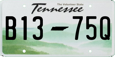 TN license plate B1375Q