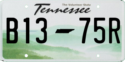 TN license plate B1375R