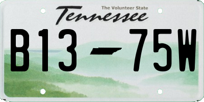 TN license plate B1375W