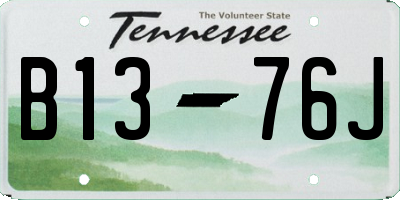 TN license plate B1376J