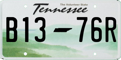 TN license plate B1376R