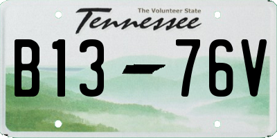 TN license plate B1376V