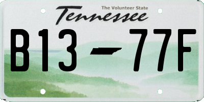 TN license plate B1377F