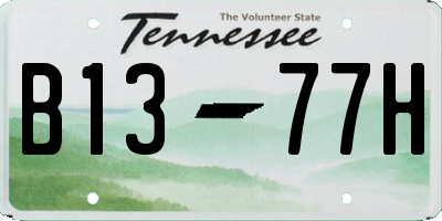TN license plate B1377H
