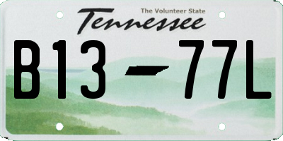 TN license plate B1377L