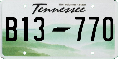 TN license plate B1377O