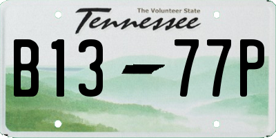 TN license plate B1377P