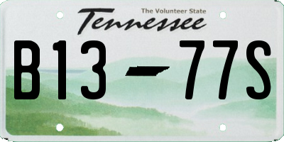 TN license plate B1377S