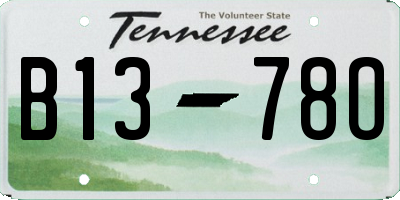 TN license plate B1378O